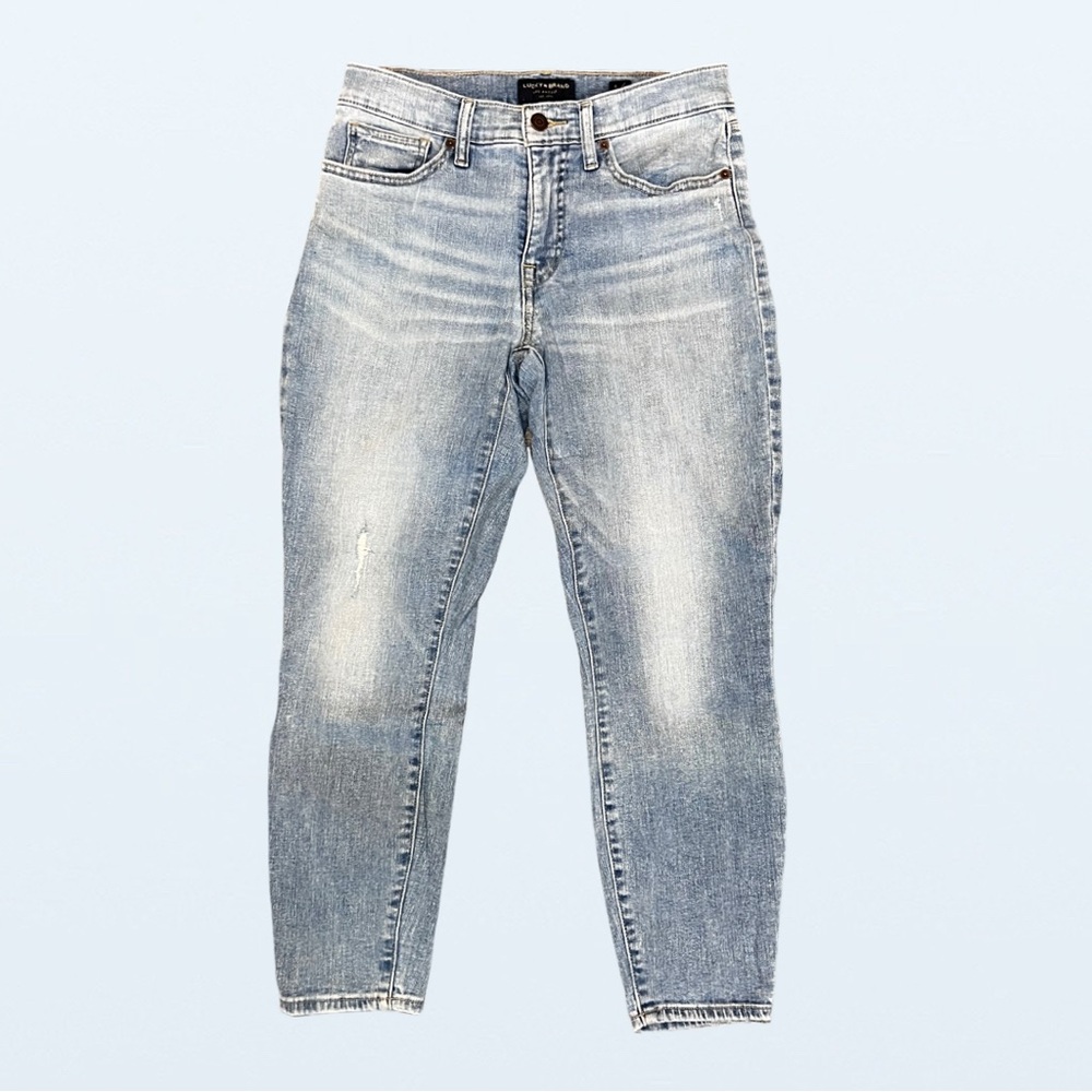 Lucky Brand Mid Rise Crop Ava Light Wash Jeans, Size 4 - Picture 4 of 10